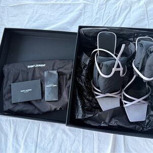 Yves Saint Laurent Lavender Strappy Heels